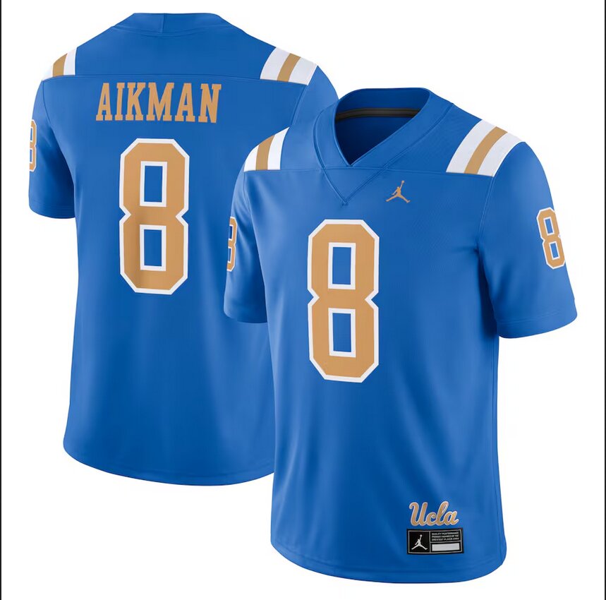 Men UCLA Bruins Jordan #8 Troy Aikman ROYAL  Blue  Game 2024 Nike NCAA Jersey->youth nfl jersey->Youth Jersey